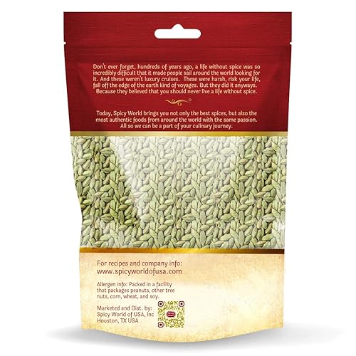 Miniatura 10 de Spicy World Spicy World - Cápsulas de cardamomo verde entero, bolsa grande de 7 onzas (7.05oz) - Especias naturales, veganas, grandes, aromáticas