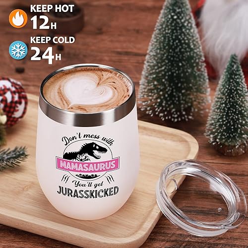 Miniatura 5 de Fimibuke Regalos para mamá de parte de hija, hijo, niños, vaso de vino de 12 onzas, regalos de cumpleaños para mamá, ella, madre, suegra, esposa,