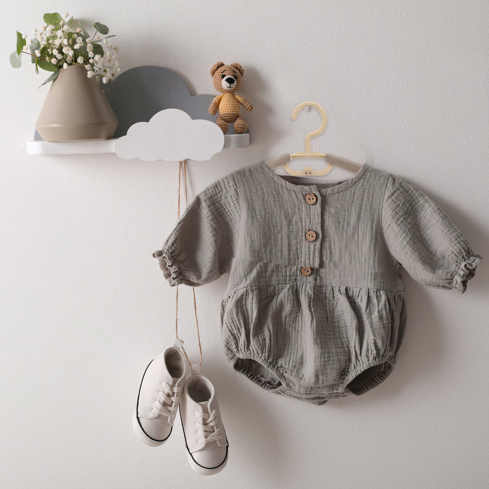 MAGICLULU Grucce Regolabili per Organizzare L'armadio per Giacche e Pantaloni Set 10 in ABS Resistente, Struttura Robusta Extra Larga da 16 a 23 Pollici Salvaspazio
