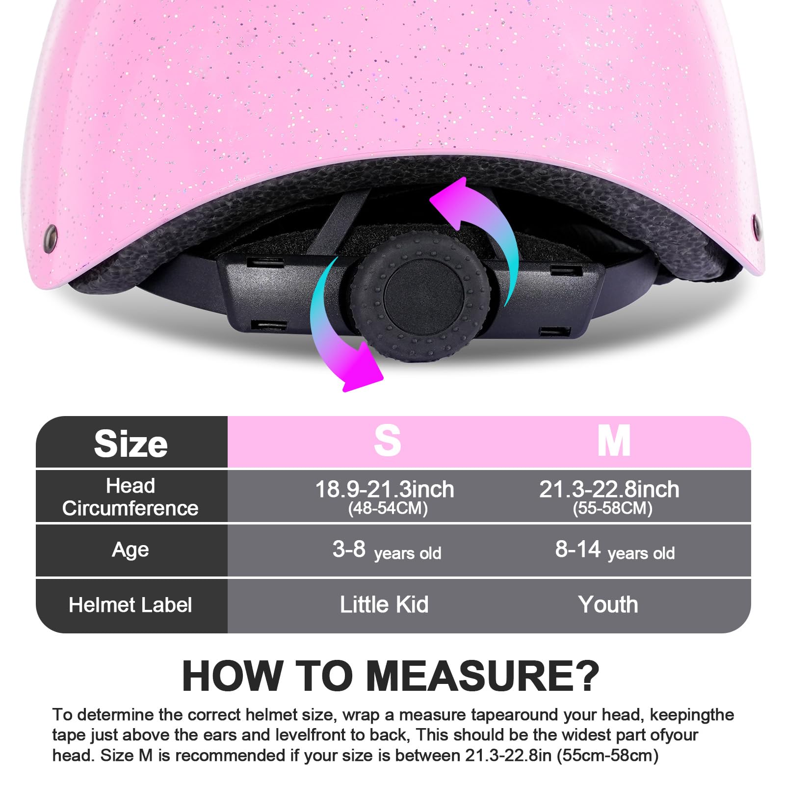 Casque de vélo pour enfants de 3 à 5 à 8 à 14 ans pour enfants, filles, garçons, garçons, scooter, vélo d'équilibre, patinage, skateboard