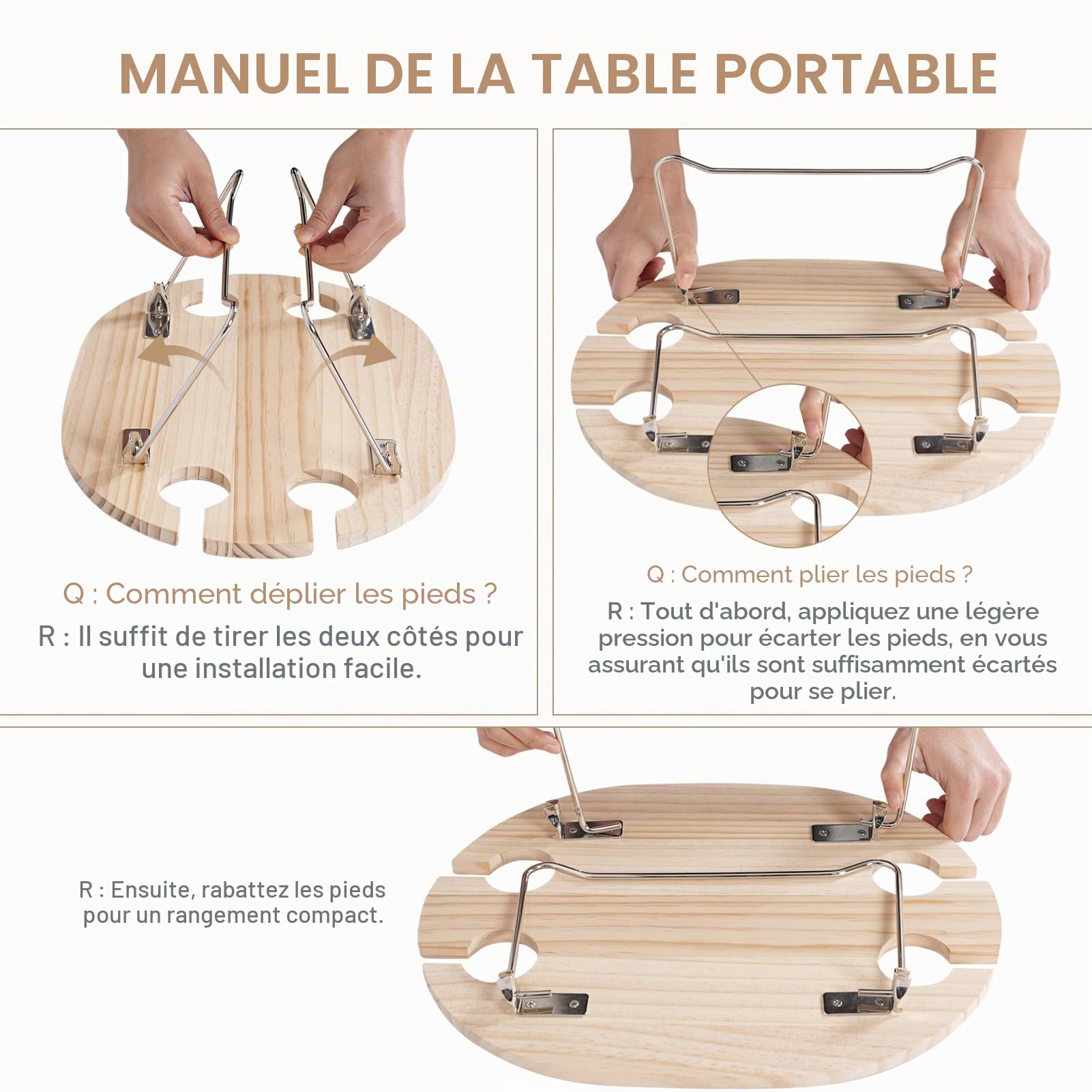 Panier de Pique-Nique Zettfuly pour 4 Personnes - Panier en Osier Isotherme avec Table à vin Pliante, kit de Pique-Nique à vin avec Doublure pour Couples, Camping, extérieur, Saint-Valentin (Feuille)