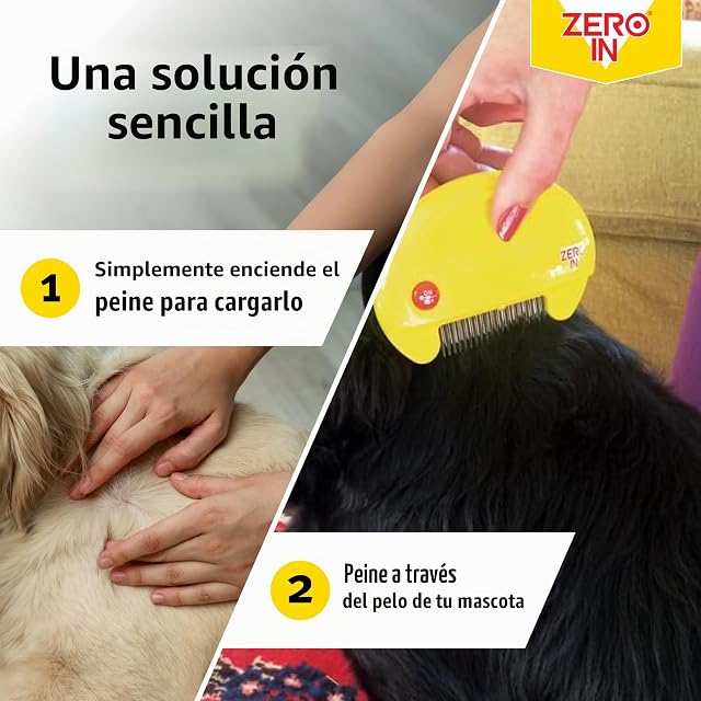 Foto 6 de 7 de Dicoal Peine de Púas Antipulgas - Funciona con 2 Pilas Alcalinas AAA - con Indicador LED