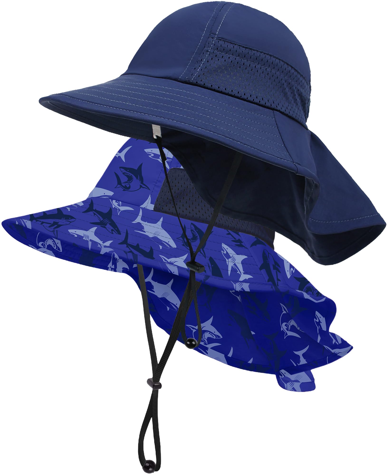 Toddler Baby Sun Hat Kids Summer Beach Essentials Adjustable Beach Hats with Bucket Wide Brim for Boys Girls Age 0-14 Years