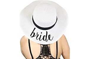 Women's Paper Weaved Crushable Beach Embroidered Quote Floppy Brim Sun Hat