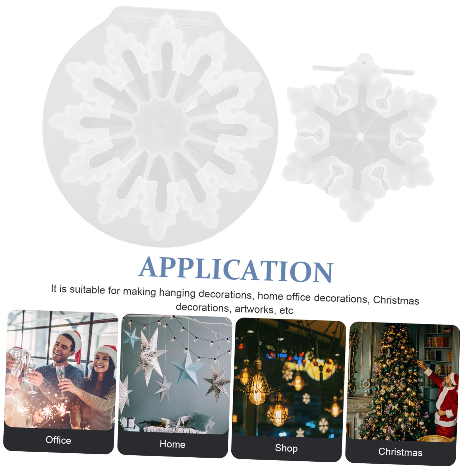 ABOOFAN 10pezzi Stampi Silicone Per Creare Decorazioni Fiocco Di Mold Per Resina Artigianato Fai Te Per Natale e Decorazioni Invernali Facile Da Usare e Demoulding
