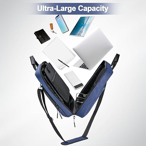 Miniatura 5 de Carpeta con cremallera de 3 anillos en D de 3 pulgadas, carpeta con correa de capacidad para 700 hojas y organizador de múltiples bolsillos, para