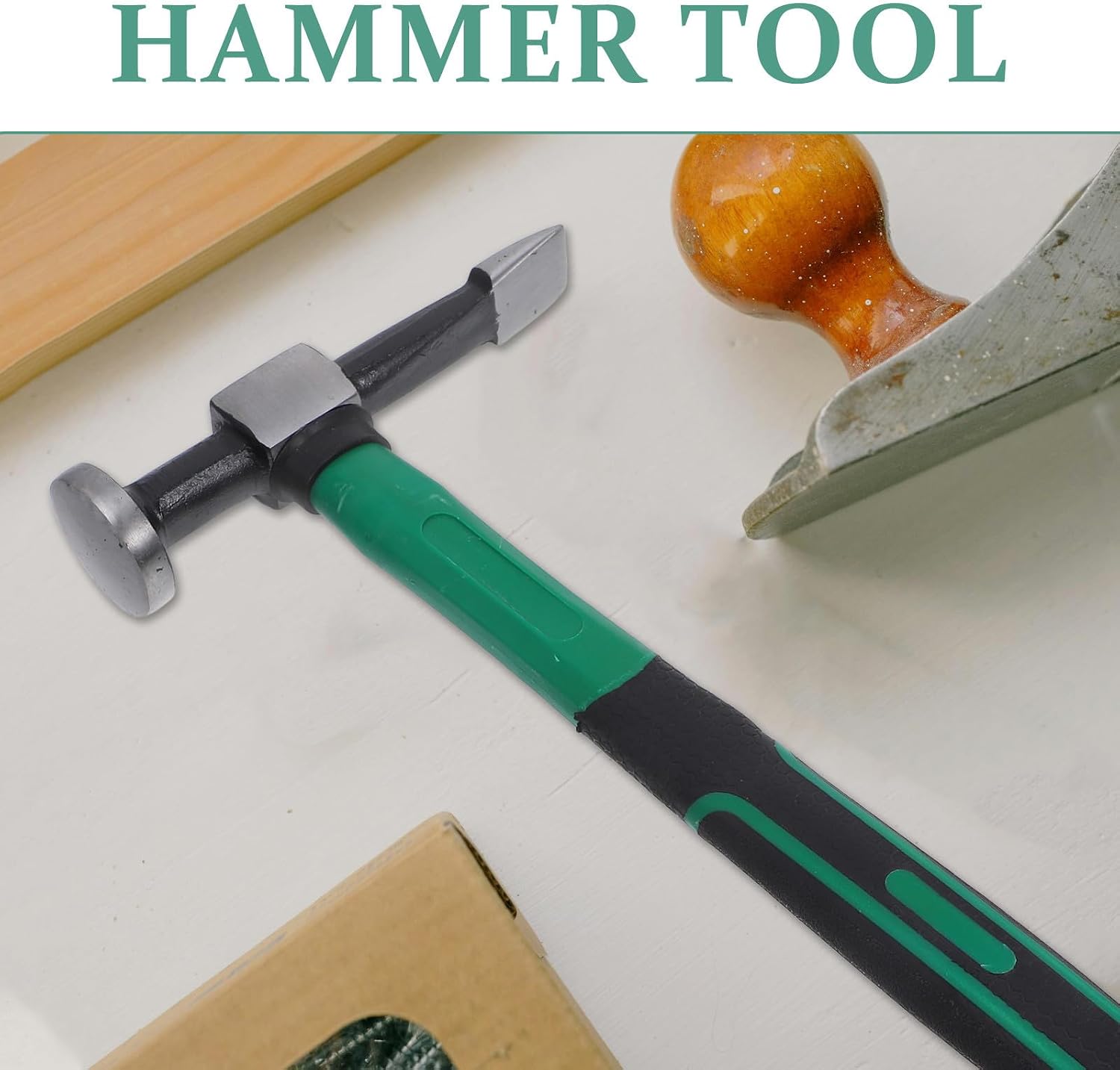 BESPORTBLE Auto Body Hammer for Car Repair with High Carbon Steel Flat Head Sturdy Plastic Handle Enhances Work Efficiency Improves Repair Effect Auto Tool and Shop Workers