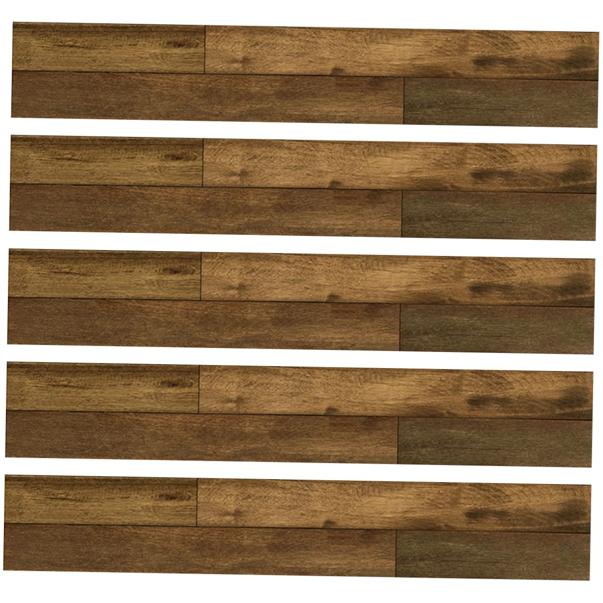 Operitacx Adesivi per Pavimenti 5 Pezzi Facili da Staccare Effetto Legno in Pvc Autoadesivi Design Elegante Semplice, per Decorazione Casa e Soggiorno
