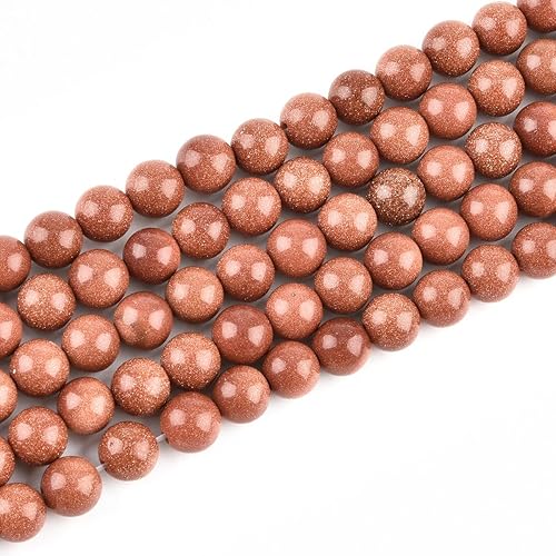 Miniatura 170 de Cuentas redondas naturales semipreciosas de piedra suelta para hacer joyas, brazaletes, collares Ojo de tigre rojo,Piedra de Yaxaita,Azul