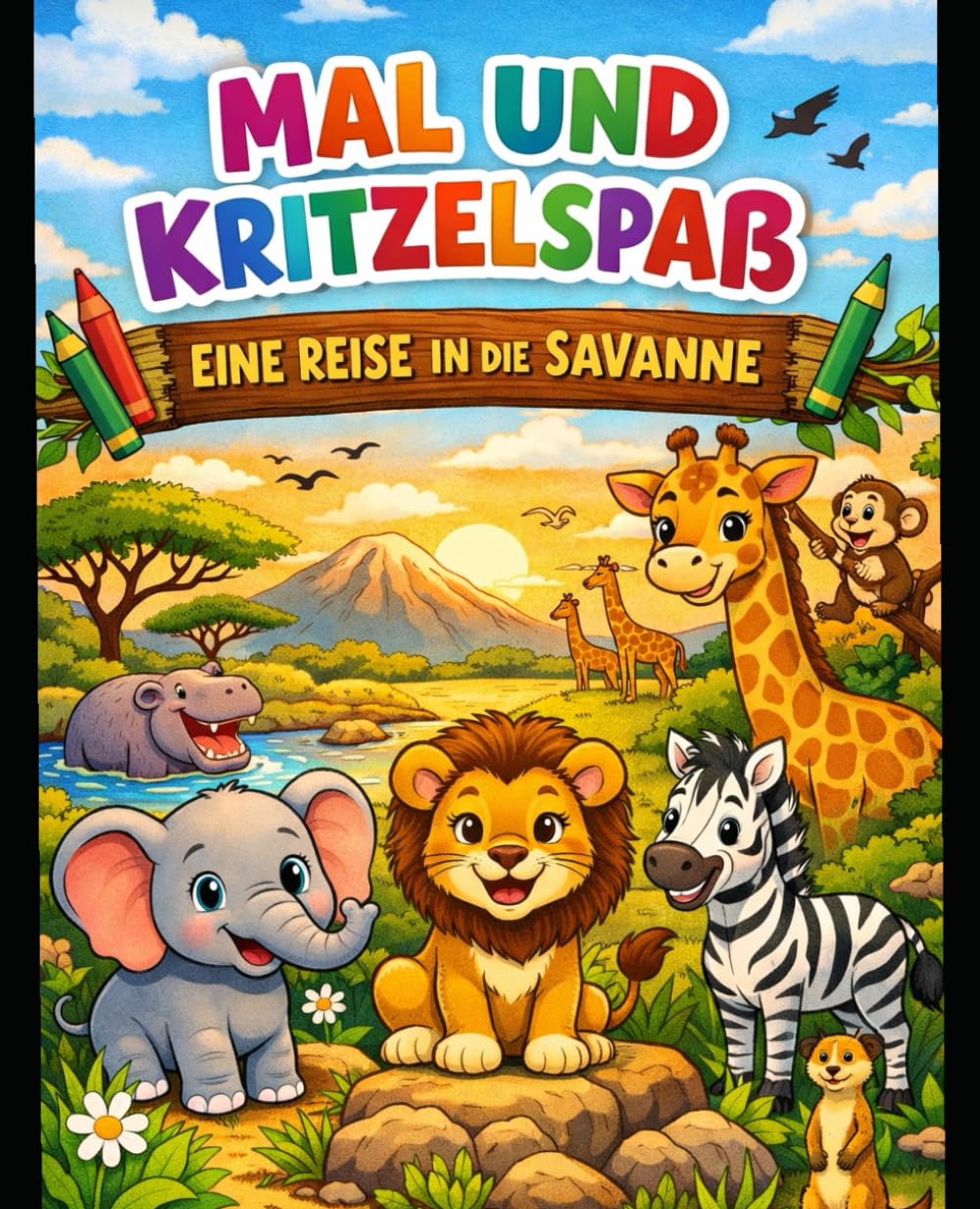 Eine Reise in die Savanne: Mal und Kritzelspaß