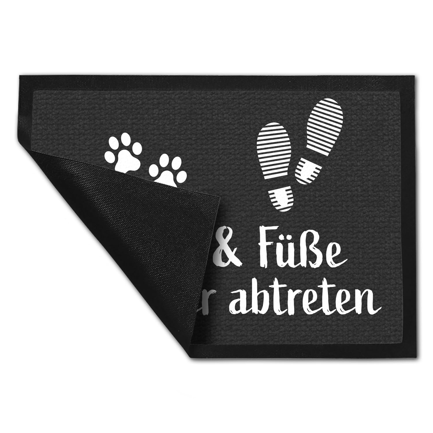 Speecheese Fußmatte Pfoten Bitte Hier Abtreten Fußmatte In 35x50 Cm Ohne Rand Mit Bunten, Fußabtreter - Foto 13