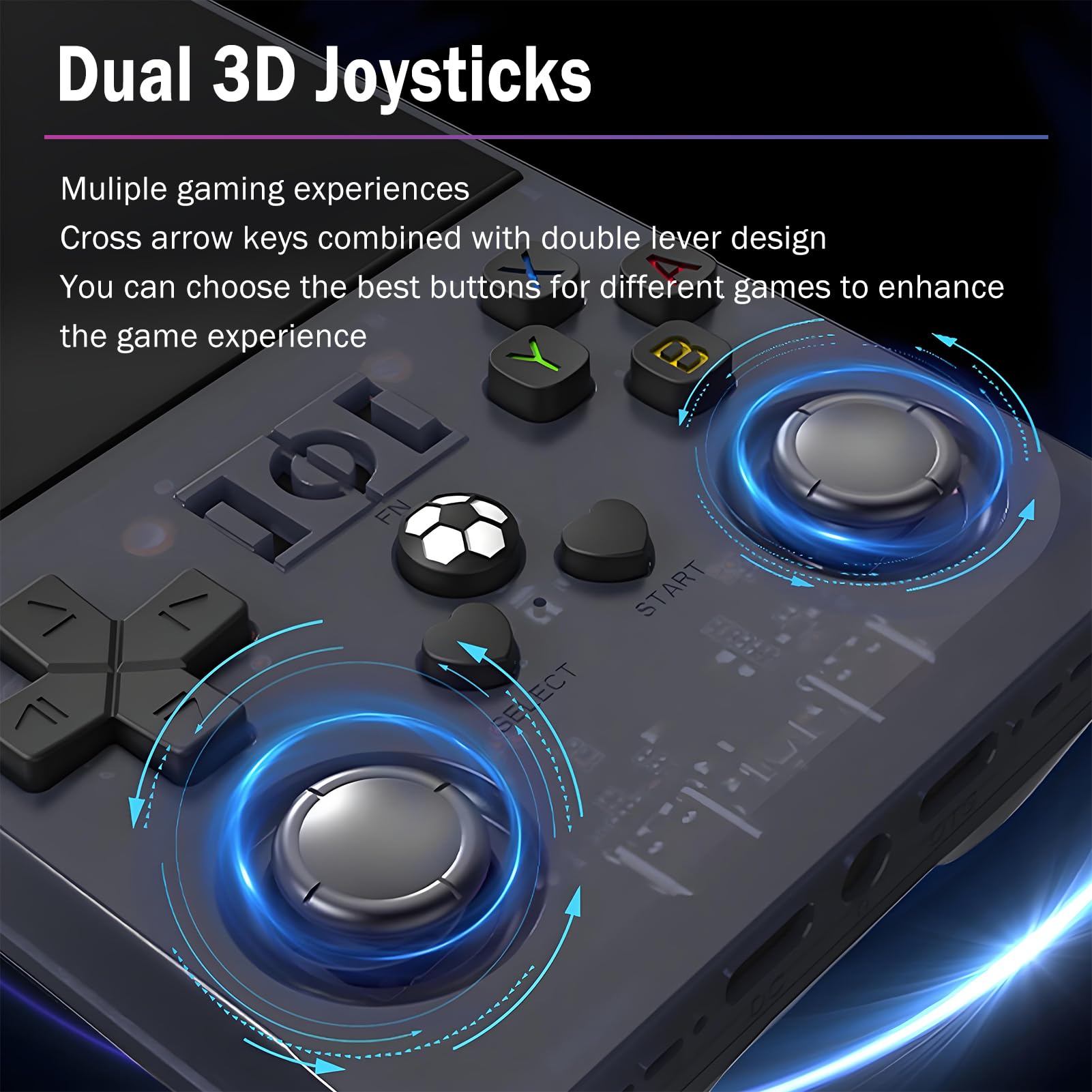 aqxreight Console de Jeu Portable R36PRO avec écran IPS de 3,5 Pouces, Résolution 640 X 480, Puce de Jeu RK3326, Batterie 4000 MAh, Double Joysticks 3D, Prise en Charge de la Carte aqxreight Console de Jeu Portable R36PRO avec écran IPS de 3,5 Pouces, Résolution 640 X 480, Puce de Jeu RK3326, Batterie 4000 MAh, Double Joysticks 3D, Prise en Charge de la Carte
