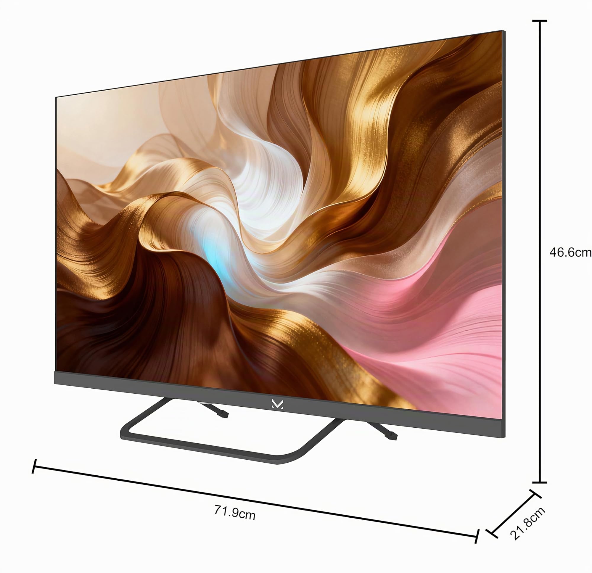 Majestic FL32VDC V2 - Televisore SMART LED HD READY 32", Sistema operativo VIDAA, Wi-Fi integrato, DVB-T/T2 e DVB-S/S2, Telecomando, 2 USB, 3 HDMI, stand centrale