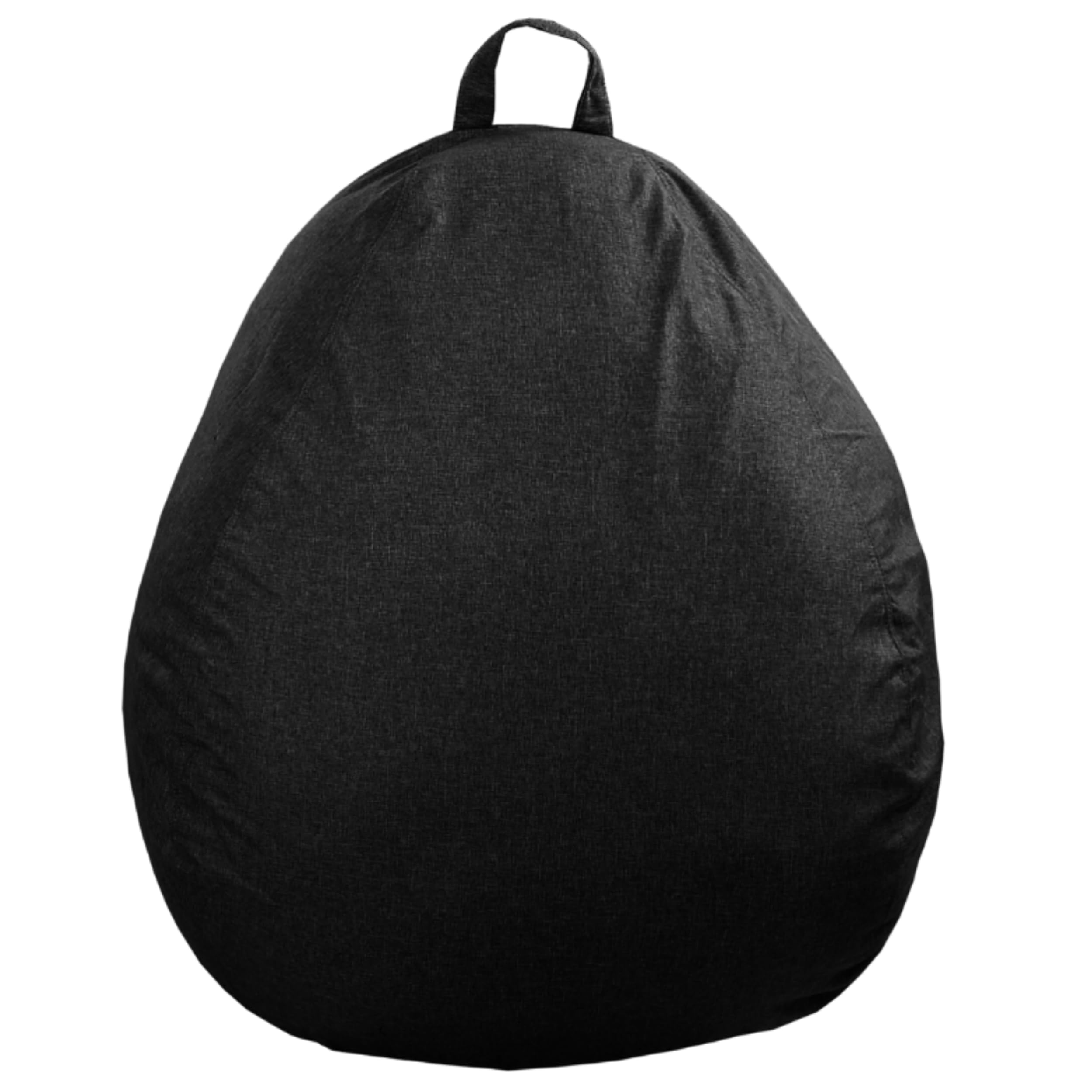 bananair - Puff Salon con Relleno Incluído - Suave y Cómodo - Funda Lavable a Máquina - Puff Pera Práctico y Fácil de Transportar - Bean Bag Versátil, Puff Gamer, Niños (80 x 70 cm, Negro)