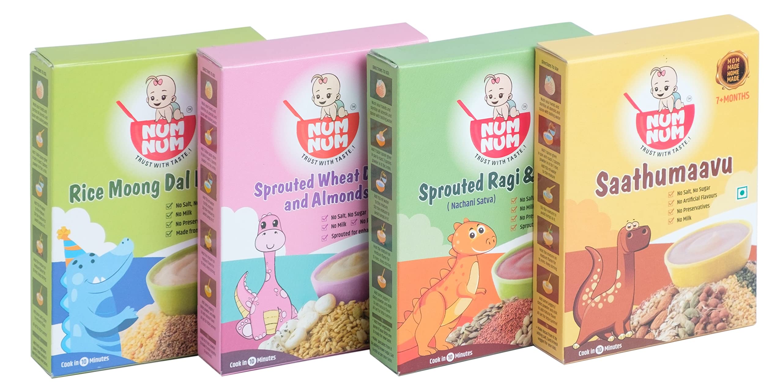 Organic Multi Grain Combo Pack 100% Natural Healthy Food For Children (50 gm) (50 gram)