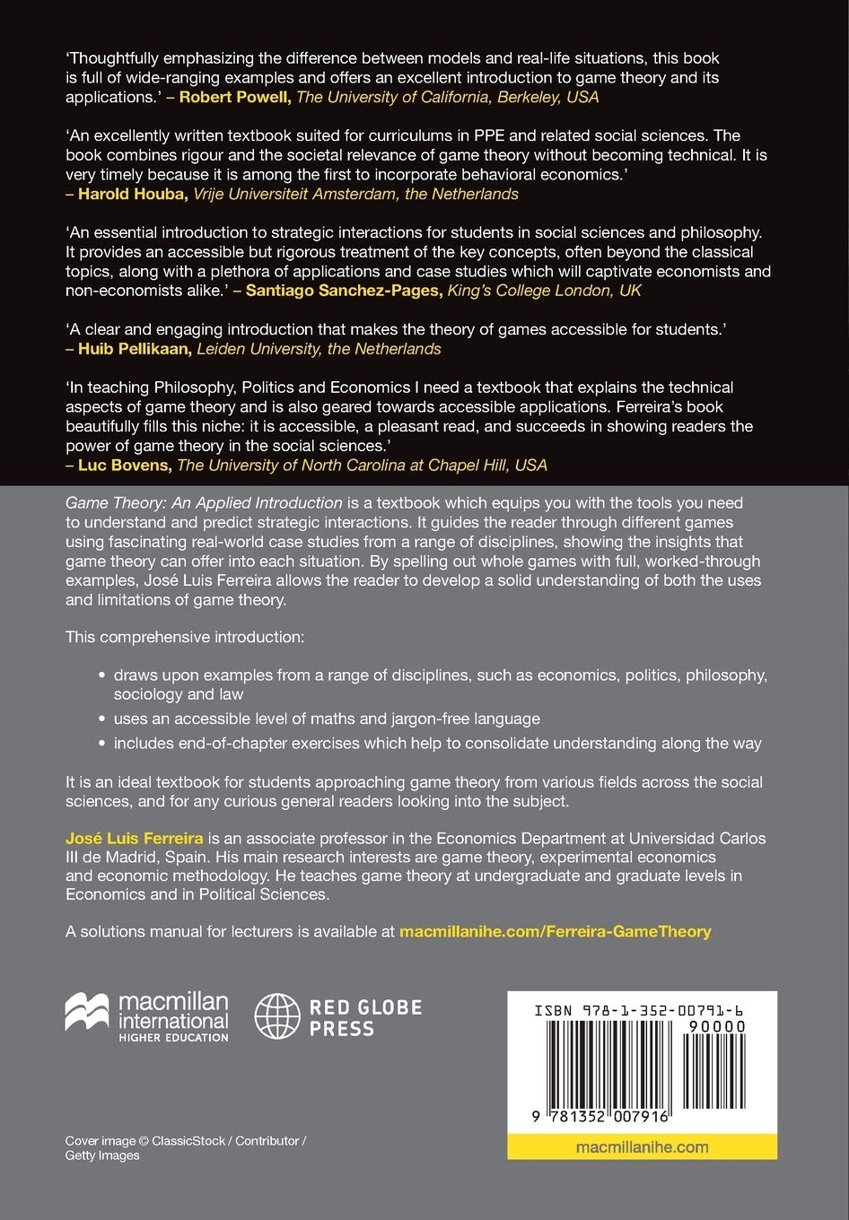 Game Theory: An Applied Introduction : Ferreira, José Luis: Amazon.de: Books