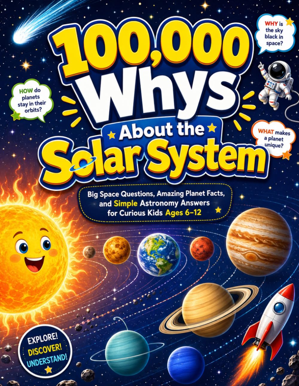 100,000 Whys About the Solar System: Big Space Questions, Amazing Planet Facts, and Simple Astronomy Answers for Curious Kids Ages 6–12