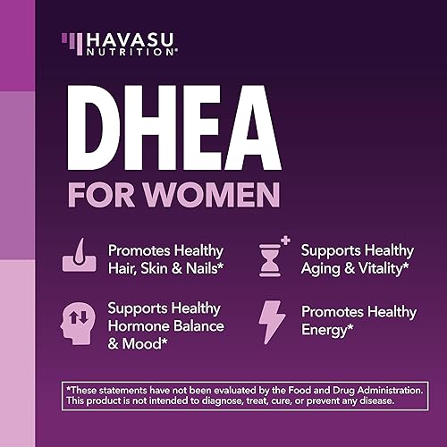 Miniatura 3 de Suplemento DHEA para mujeres con biotina 5000mcg - DHEA 50mg y suplemento de biotina para equilibrio hormonal y cabello, piel, soporte de uñas, 60