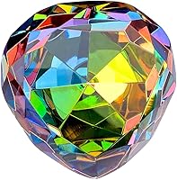 Vista 3 de Amlong Crystal Pisapapeles de diamante, en forma de corazón, 3.150 in, Aurora