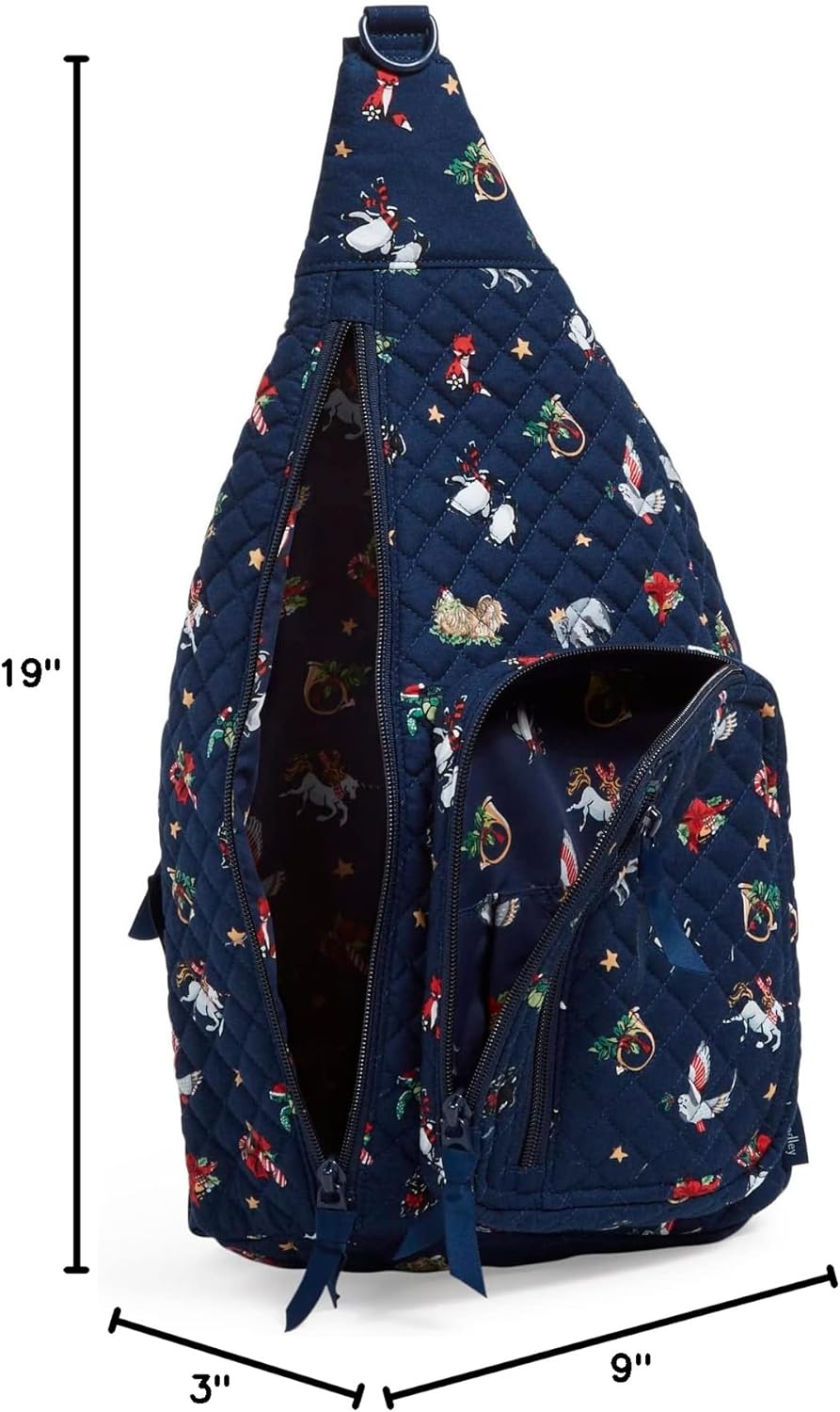 Vera Bradley Women's Cotton Sling Backpack Bookbag - Image 8