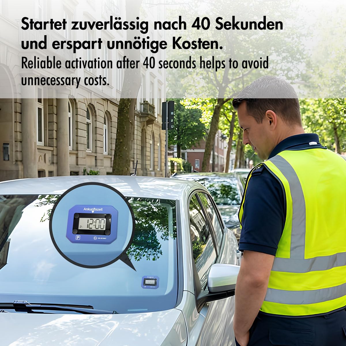 LogiLink, cronometro Digitale, Testato da KBA, con attivazione Automatica, visualizzazione 24 Ore, Data e Ora, Luce SOS