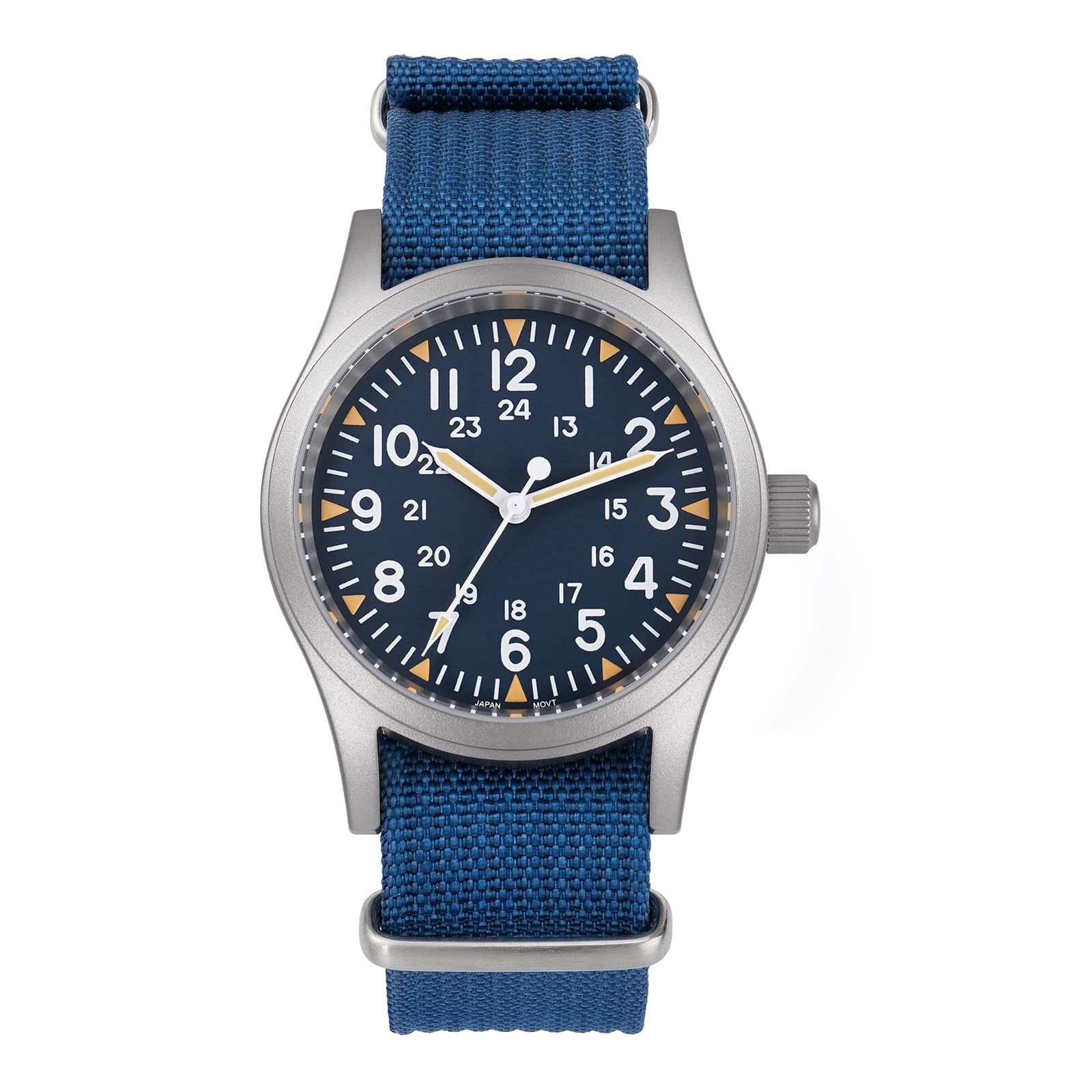 Militado ML05 38mm VH31 Quartz Watch - Domed Sapphire Crystal Field Watch C3 Super Luminous Retro Sweep Wrist Watch for Men 100M Waterproof — view 11