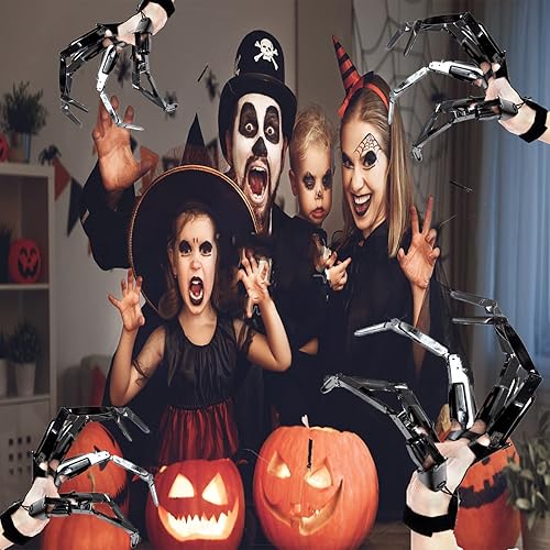 Miniatura 7 de Extensiones de dedos articulados de Halloween, dedo flexible impreso en 3D, con garra de hueso de esqueleto aterrador, necesita montar la extensión