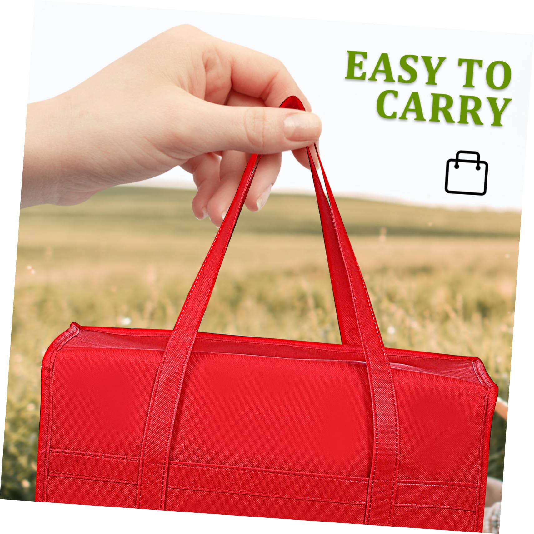 Mipcase 4pezzi Borsa Termica Porta Pranzo Cerniera Borsa per Alimenti Isolante per Spesa Riutilizzabile Grande Capacità per Picnic o Ufficio
