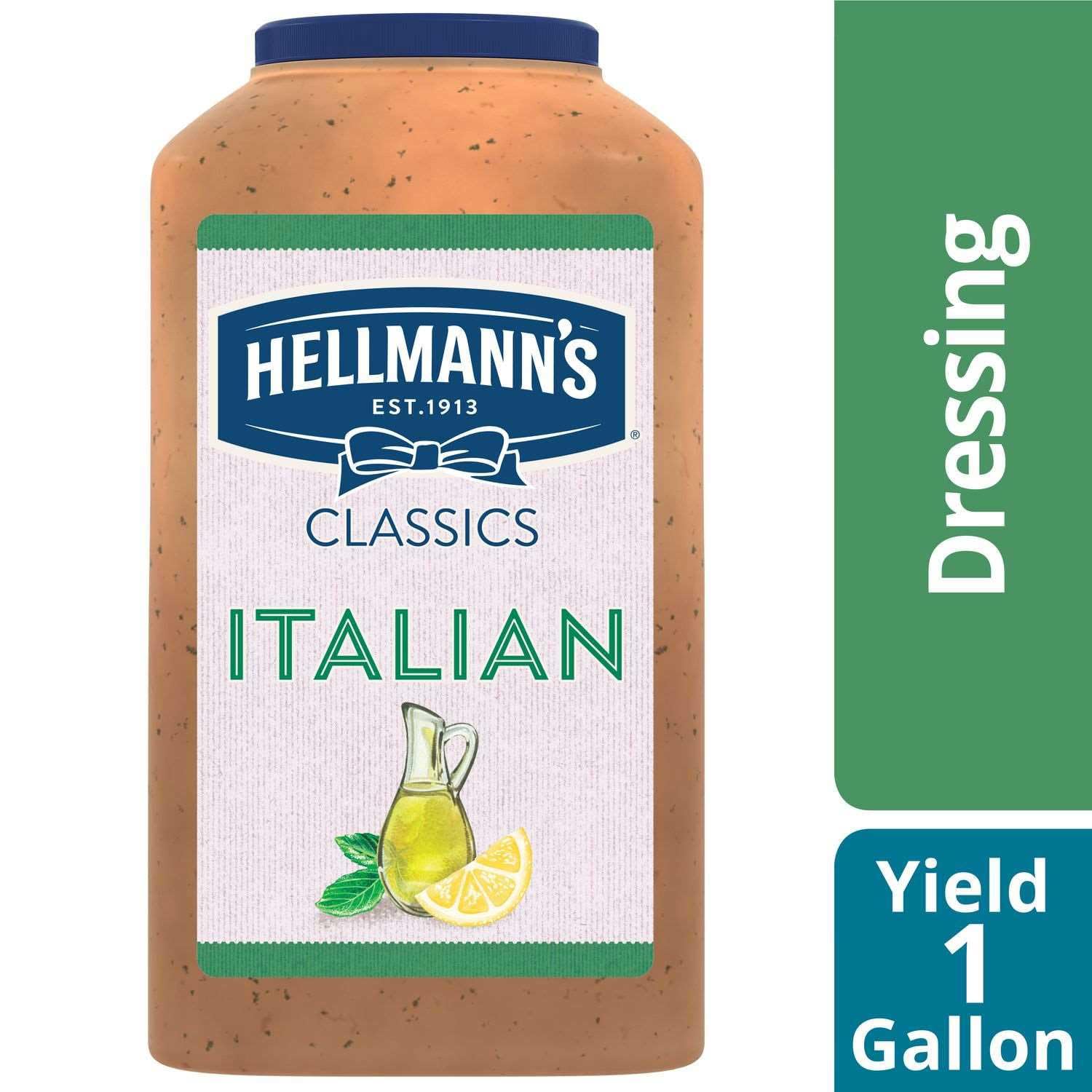 hellmann's classic salad dressing Amazon.com: Hellmann's Classics Italian Salad Dressing Jug Gluten Free, No  Artificial Flavors, Colors or High Fructose Corn Syrup, 1 gallon, Pack of 4  : Books