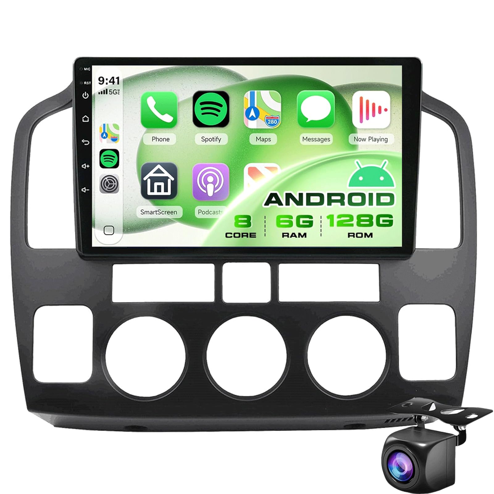 Autoradio Pour Suzuki Grand Vitara XL-7 2001-2006 Carplay Android Auto Écran Tactile 5G WiFi Android 15 9 Pouces Autoradio Android DSP Navigation GPS FM SWC Bluetooth Caméra De Recu(Color:4G 8G+128G)
