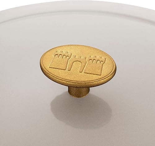 Miniatura 10 de BALLARINI Bellamonte - Horno holandés ovalado de hierro fundido de 5 cuartos de galón, color blanco crema