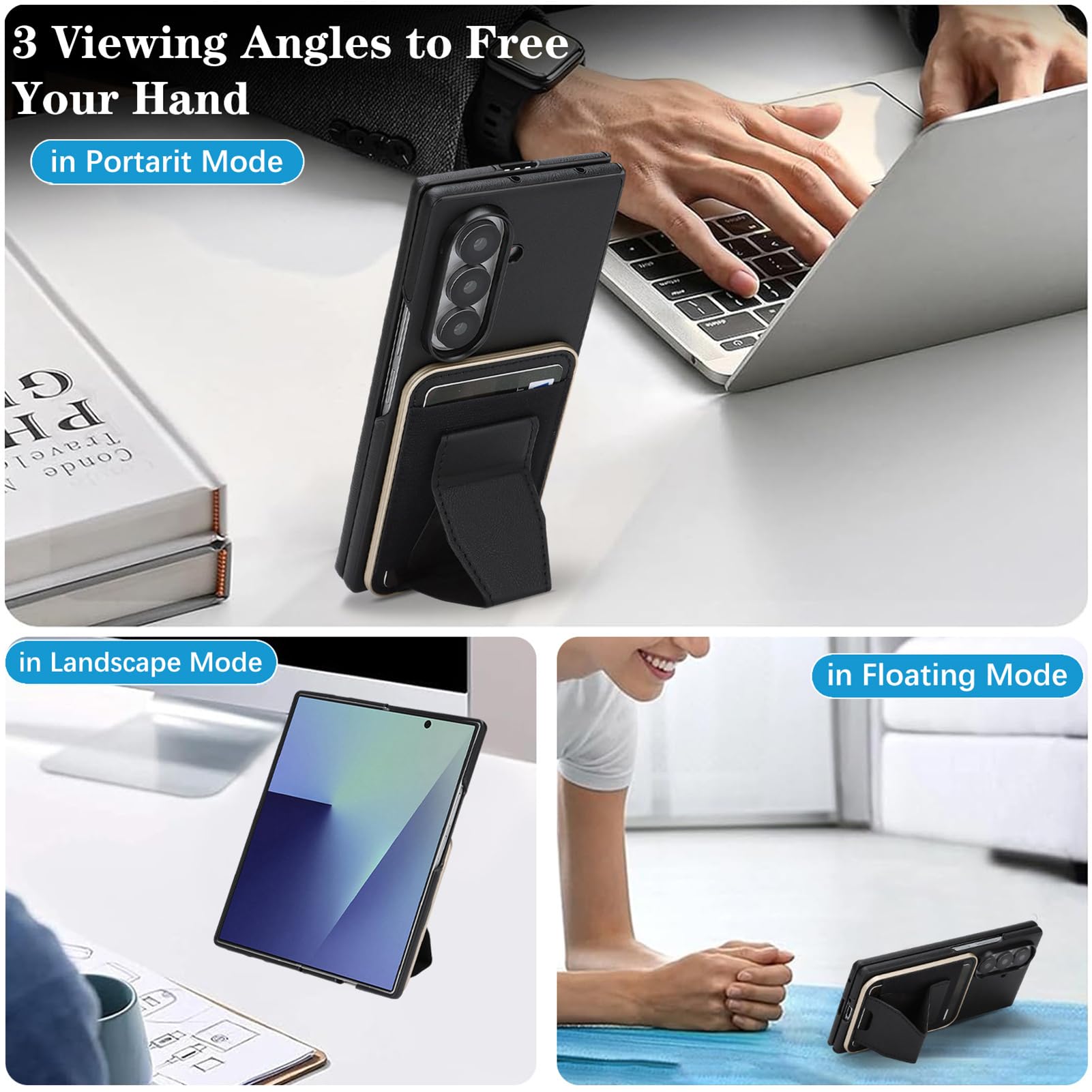 Per Samsung Galaxy Z Fold 8 Ultra Custodia Pelle, Carte, Stand
