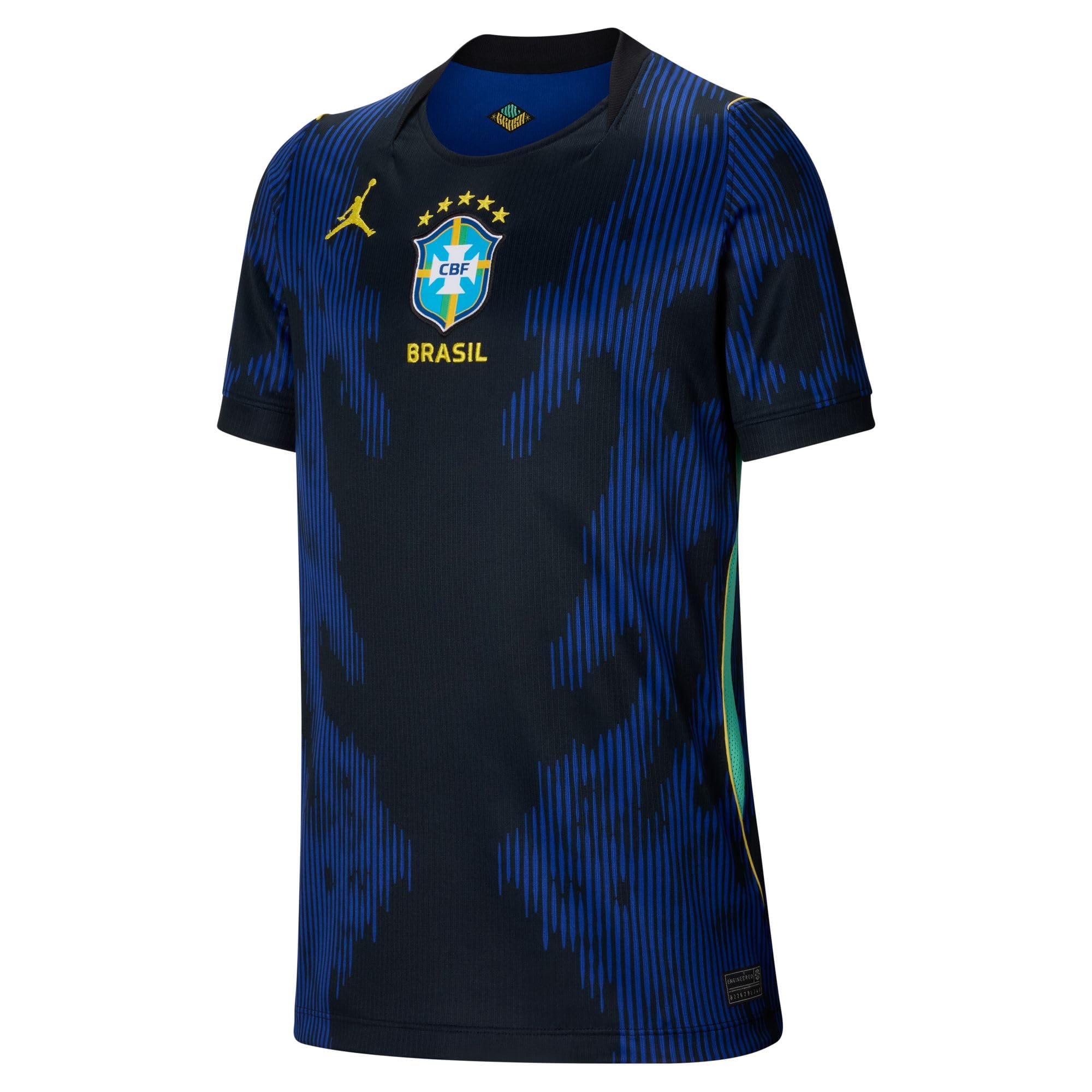 NIKE Brasilien 2026 Auswärtsstadion Jordan Dri-FIT-Replika-Fußballtrikot für ältere Kinder, IU1080