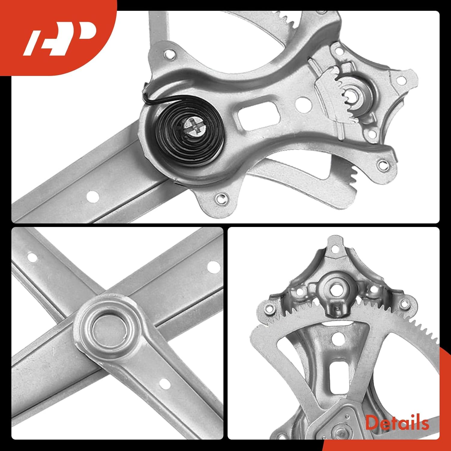 A-Premium Power Window Regulator Without Motor Compatible with Lexus LX470 Toyota Land Cruiser 1998-2007, Front Passenger Side