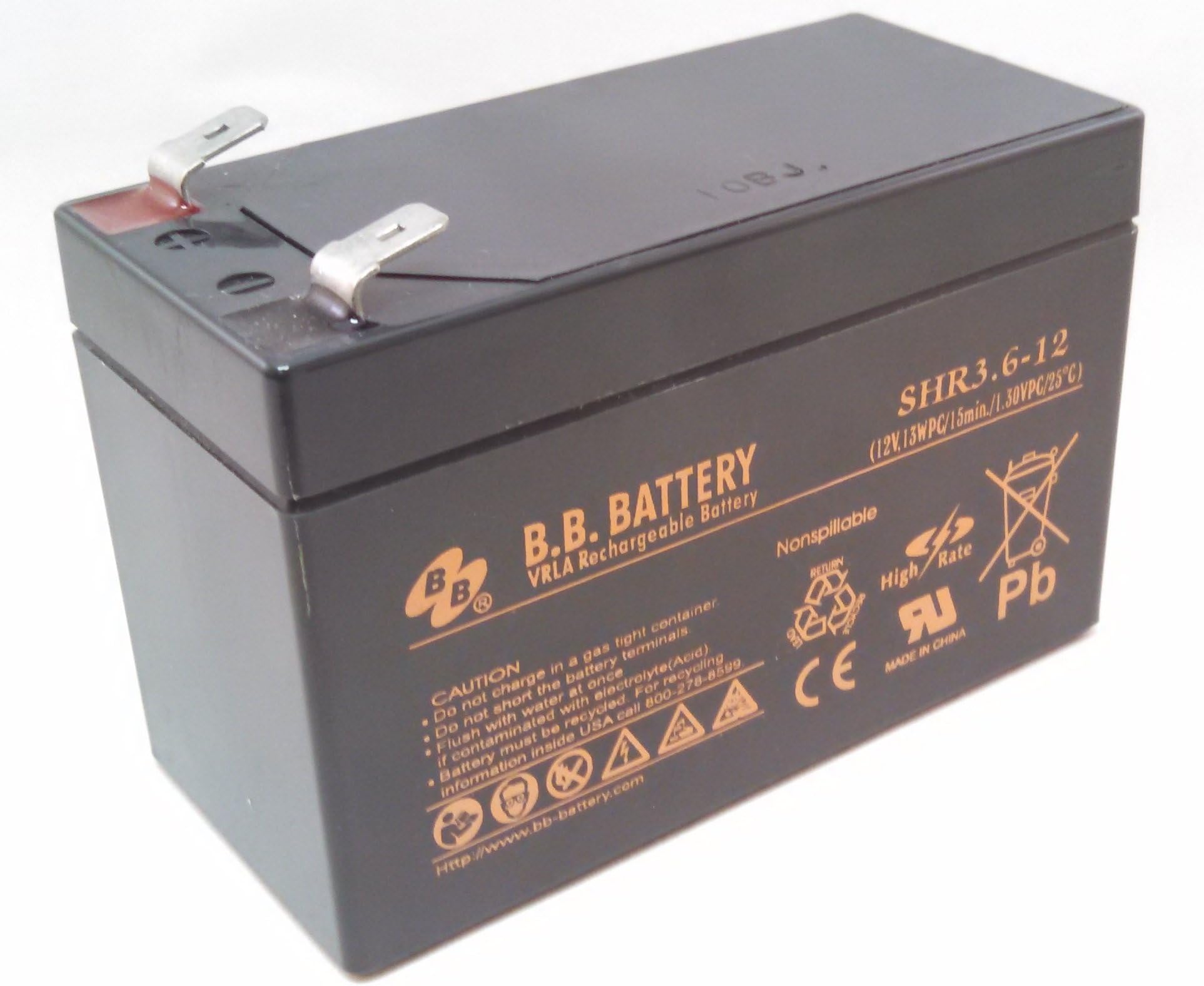 Replacement for SHR3.6-12 - BB Battery 12V/3.6AH Battery