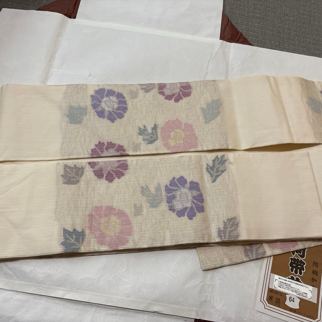 Amazon.co.jp: 帯屋捨松 九寸名古屋帯 夏帯 紗紬 正絹 : ファッション