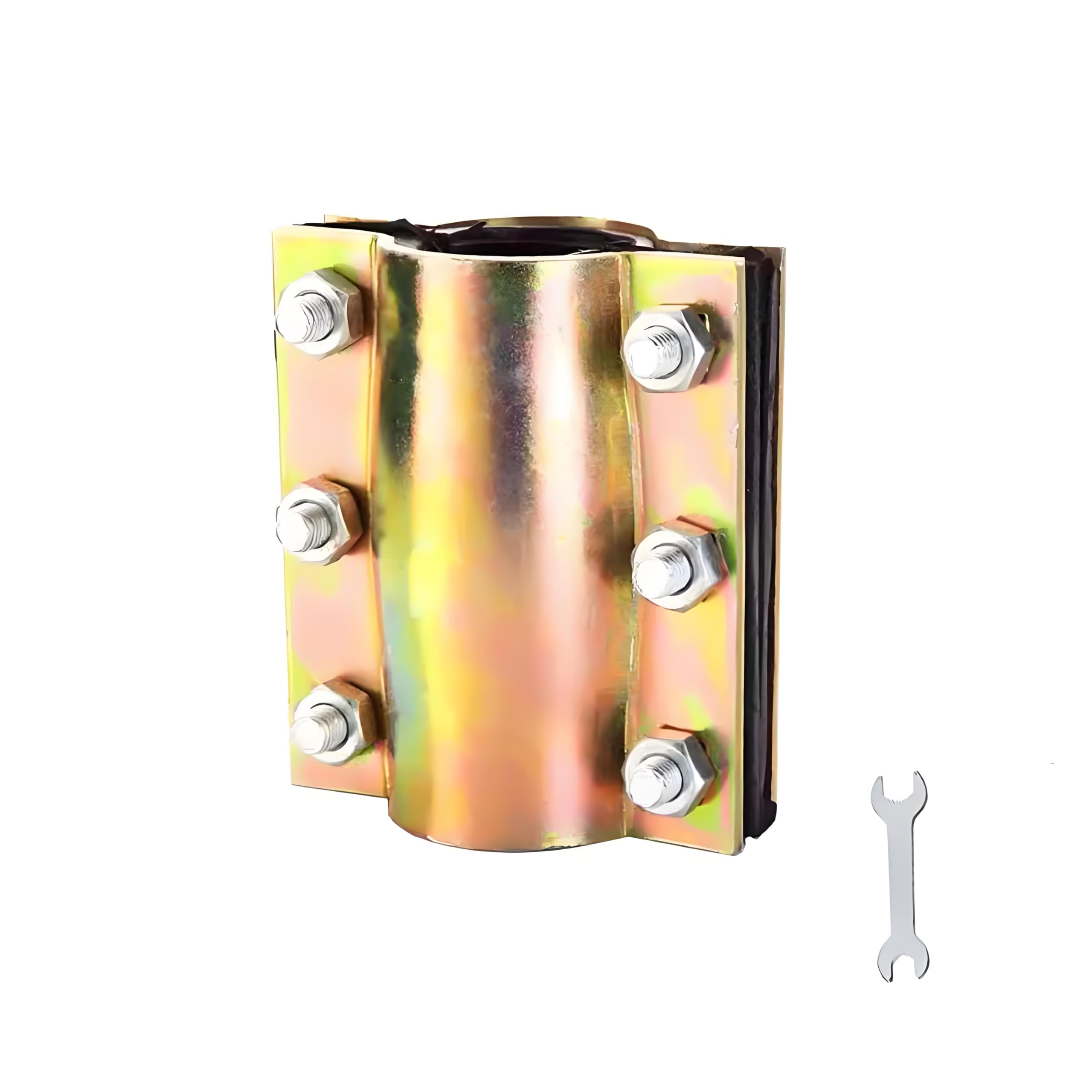 Photo 1 of 1 Pcs 1-1/4Inch Pipe Repair Clamp for About 1.65 Inch Outer Diameter, Water Pipe Leak Repair Clamp Kit for Plastic and Metal Pipes (PE/PVC/PPR/Steel/Iron)