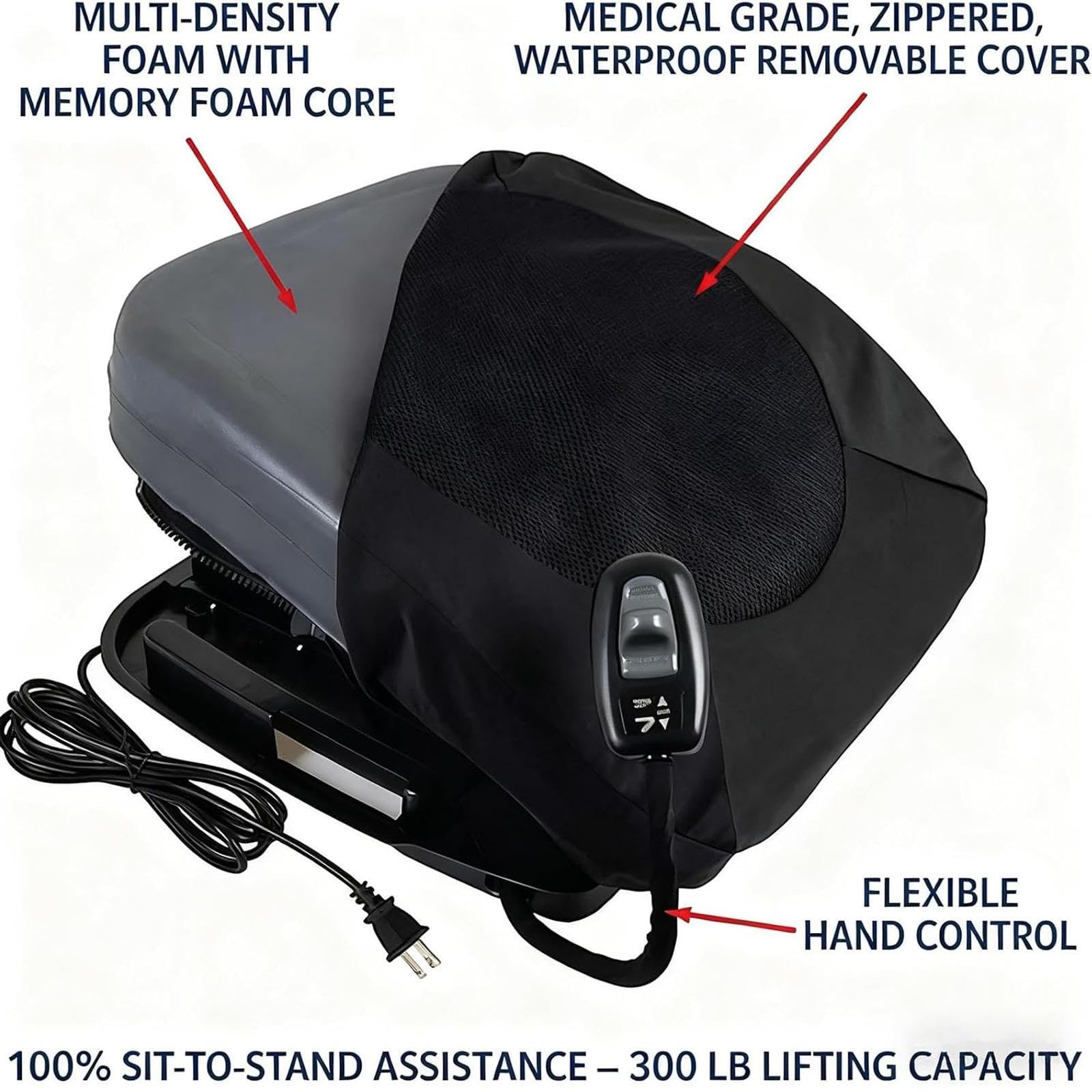 Dispositif d'aide au Relevage Portable Coussin Relevable Électrique