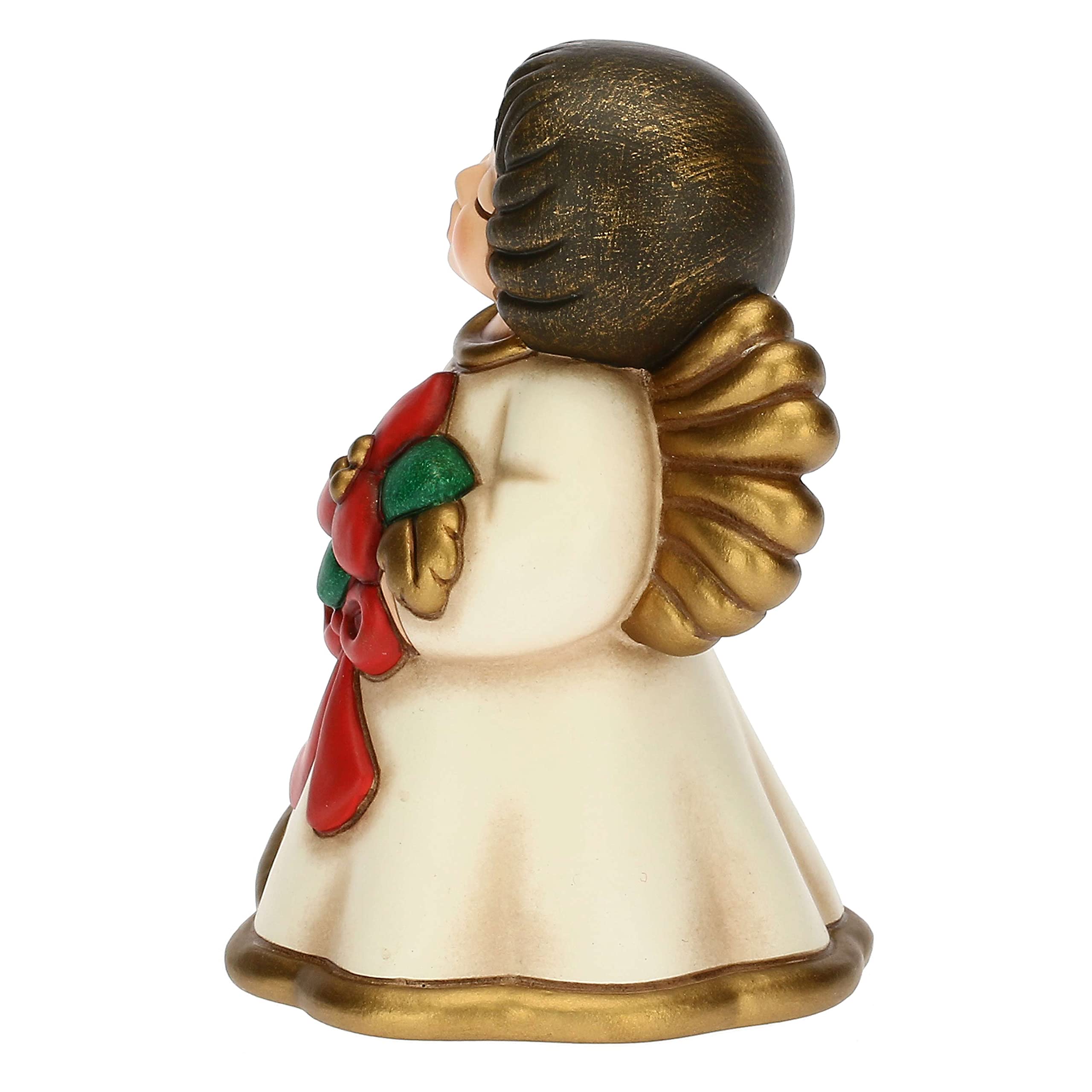 THUN - Limited Edition 2022 - Angelo del Natale in Ceramica Decorata a Mano, Versione Piccola - Idea Regalo Natale 2022-7.5x8.2x12 cm h