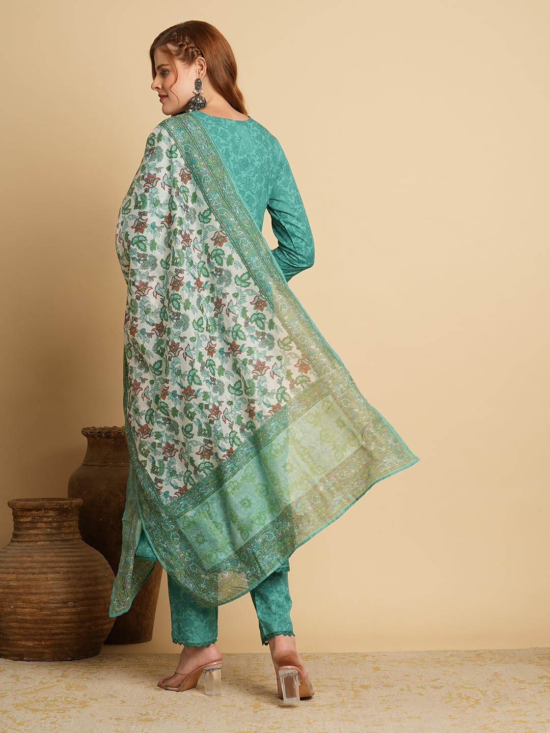 ANNI DESIGNER Kurta pour femme avec pantalon et dupatta