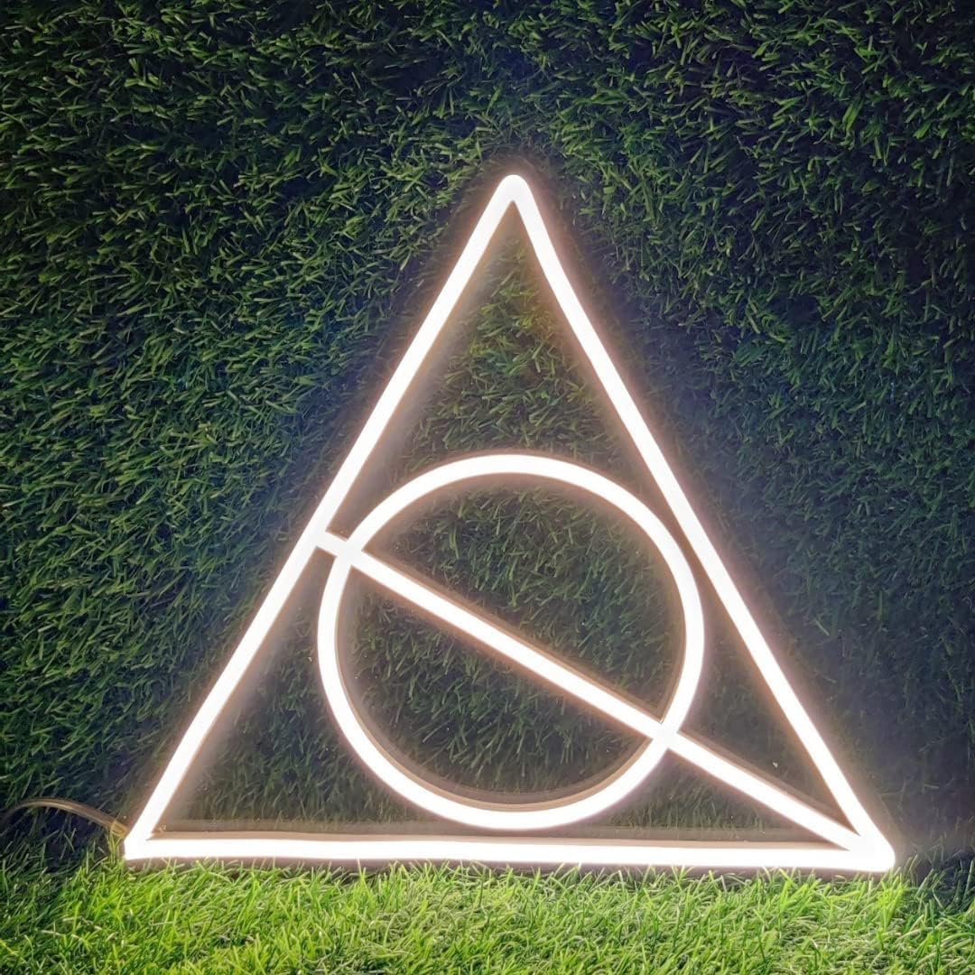 Triangle Neon Light Sign, Warm White, 12x12 | LED Strip, Wall Bedroom Decoration, Living Room, Boys-image-43