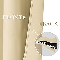 Vista 9 de Vangao Cenefas beige para ventanas de 18 pulgadas, cenefas de sala de estar sólidas para ventanas, cenefas opacas para oscurecer la habitación