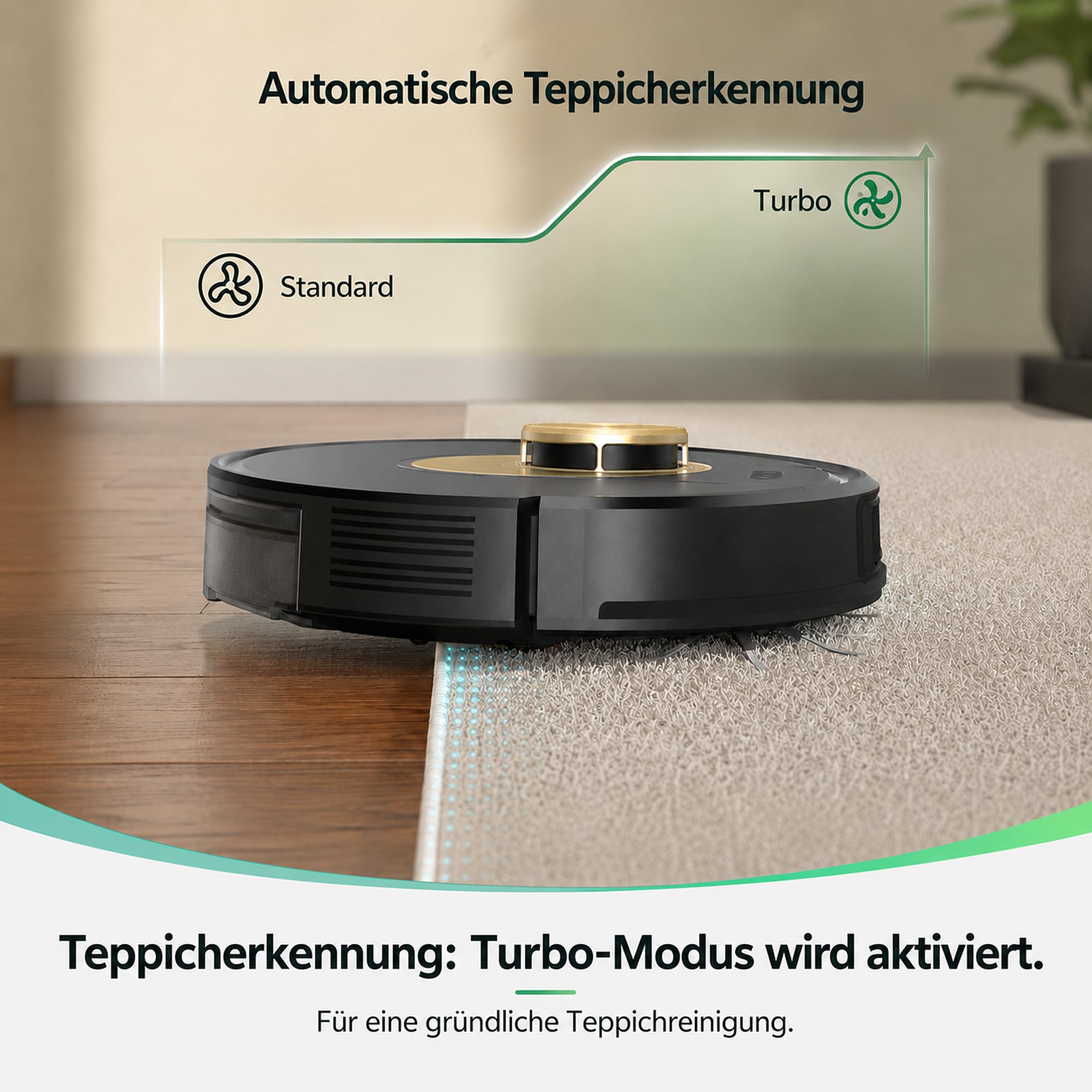Vexilar Saugroboter mit Wischfunktion, 8000Pa & 180 Min Laufzeit Staubsauger Roboter mit LiDAR Lasernavigation & No-Go-Zonen, App/Alexa/iWatch Steuerung, Ideal für Tierhaare Teppiche (Schwarz)