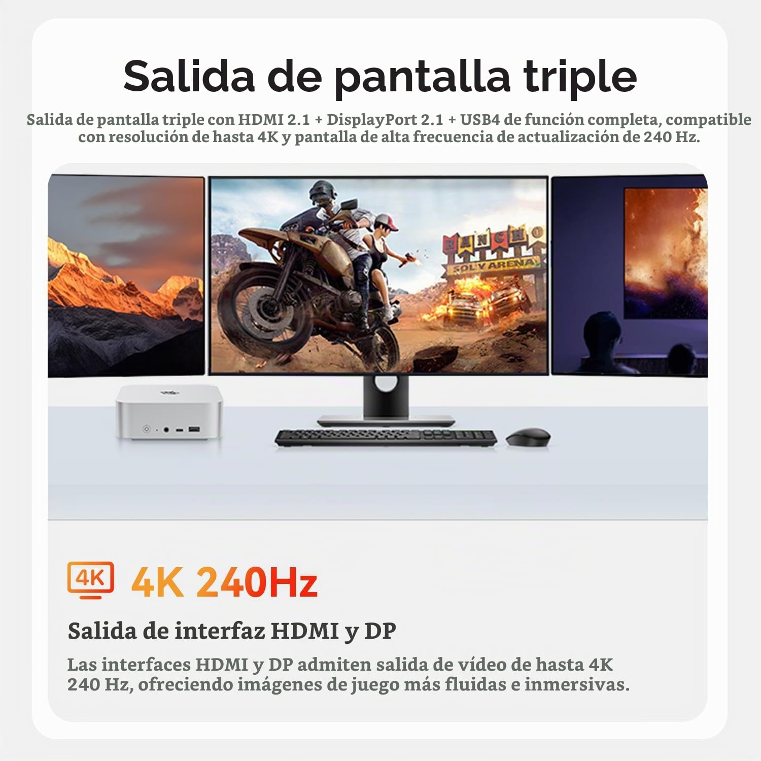 Beelink Mini PC SER10 MAX, AMD Ryzen AI 9 HX 470 (12C/24T, hasta 5,2 GHz) | AMD Radeon 890M,64GB de RAM DDR5,1TB de SSD PCIe 4.0,mini PC para juegos,Triple pantalla 4K,USB 4, 10GbE/WiFi 6/Bluetooth 5.2