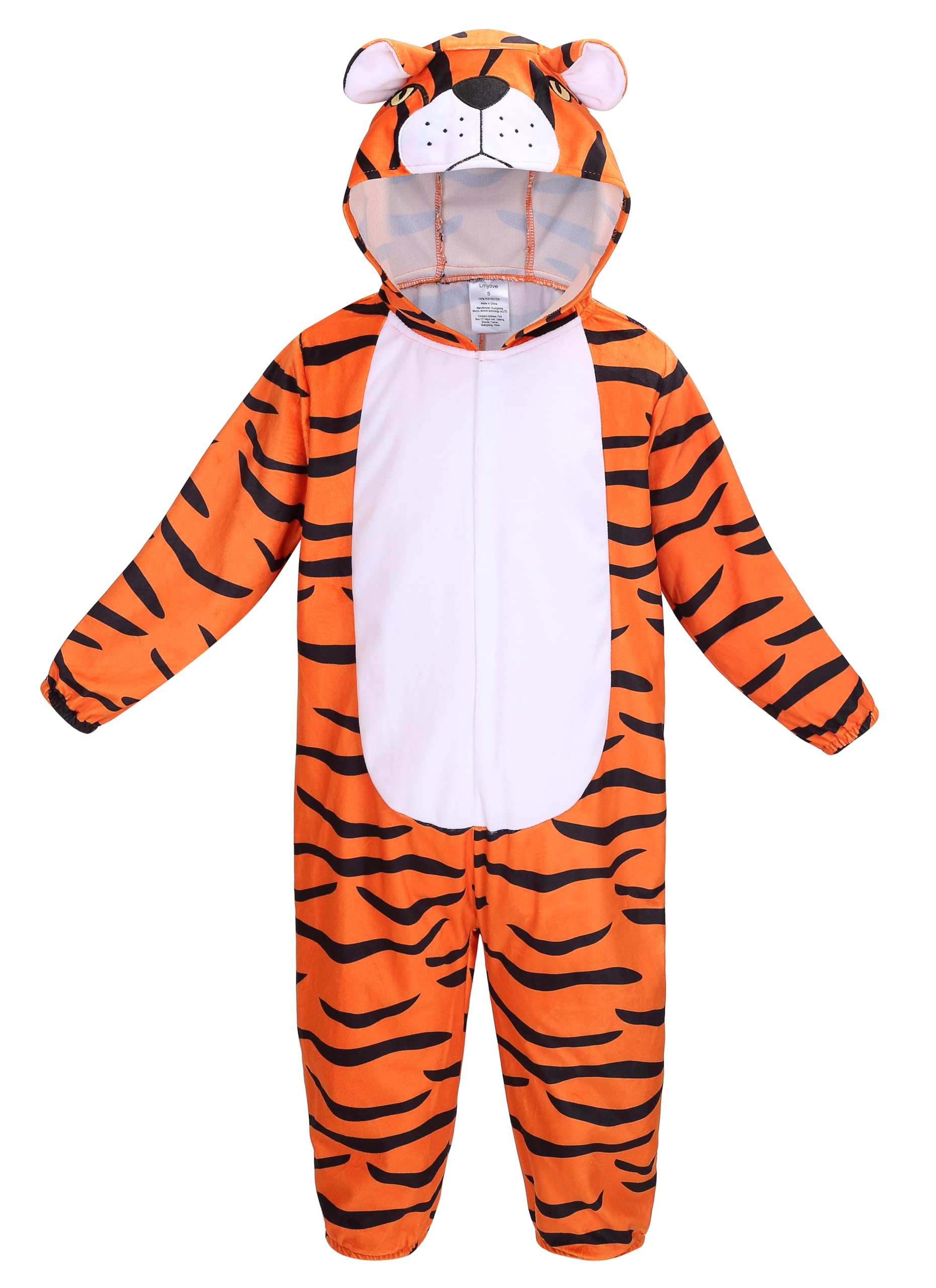 DELIVESS Kids Animal Onesie Animal Costume Kids World Book Day Halloween Costume 6-8 Years (Tiger, M), M/120CM