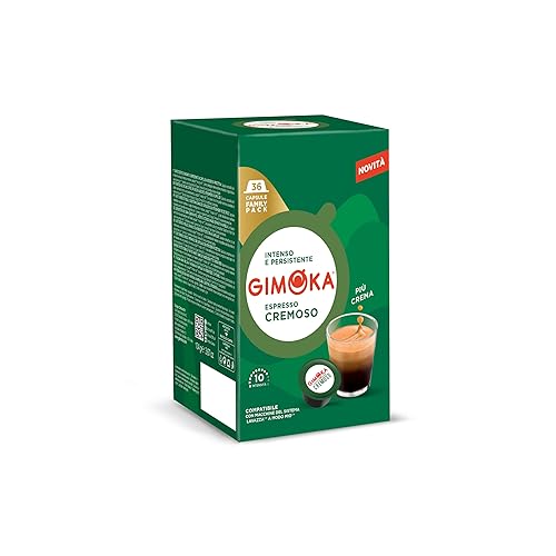 Gimoka - Compatibile Per Lavazza - A Modo Mio - 144 Capsule - Gusto CREMOSO - Intensità 10 - Made In Italy