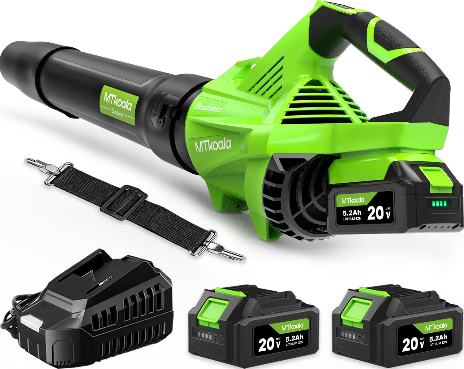 MTkoala New Upgraded 1200W Brushless Leaf Blower