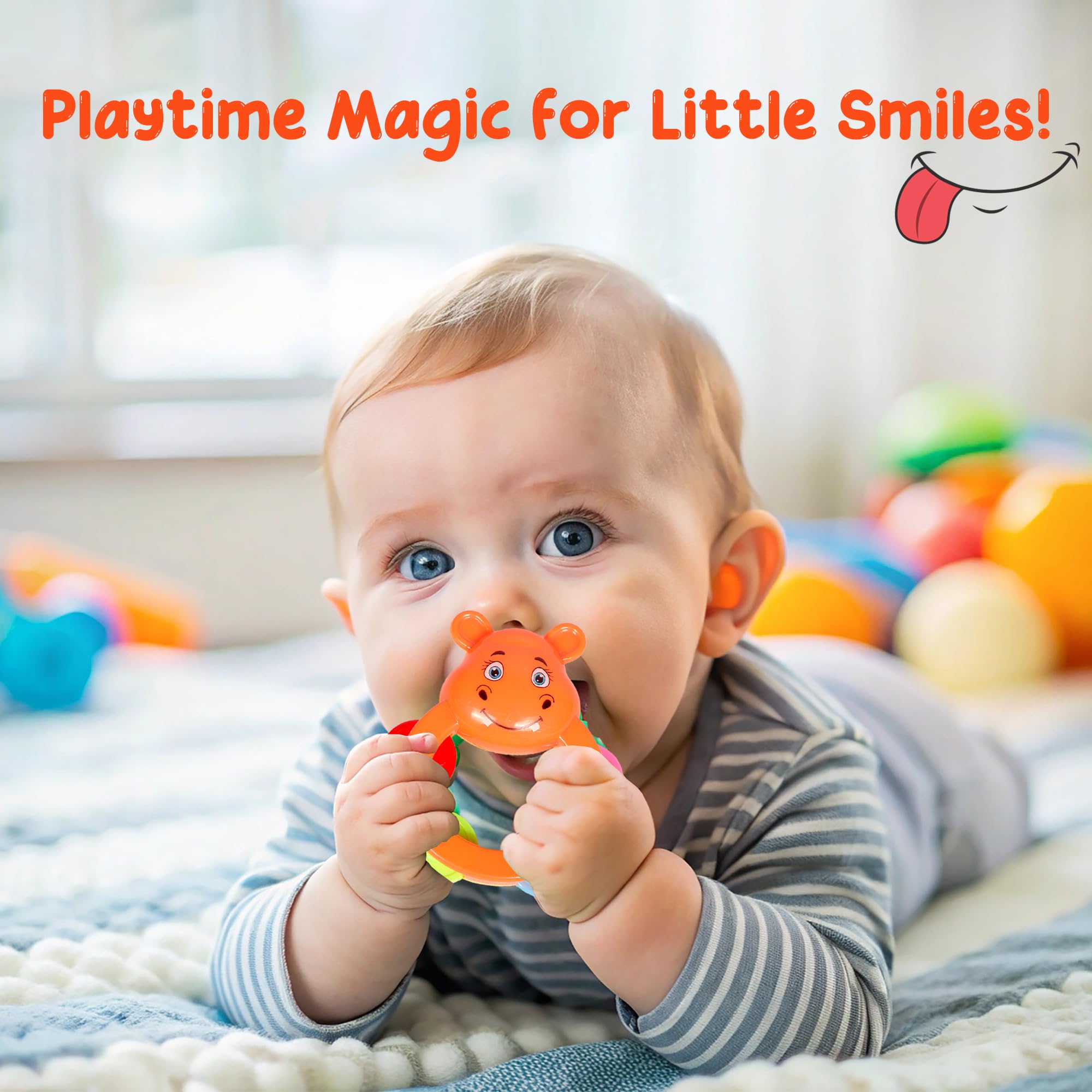 VIRTI MINI ME Set of 5 Colourful Toys for Newborn Baby | Light Weight | Easy to Grab & Hold | Colorful Play | Baby Friendly 2