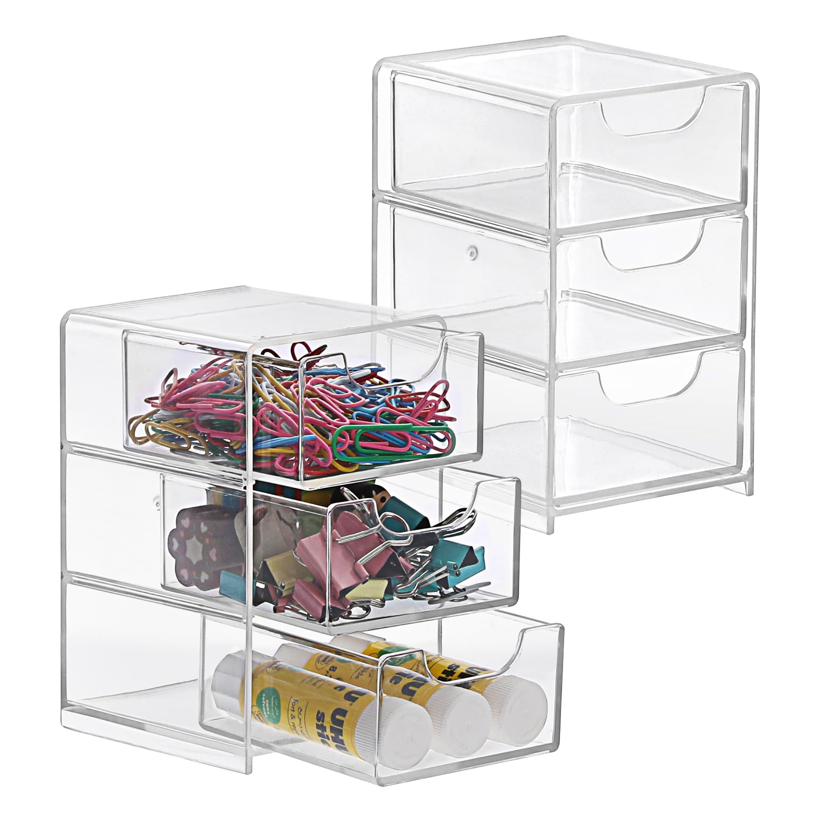 Petits organiseurs de rangement en acrylique pour éliminer le désordre de bureau