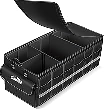 oasser Car Boot Organiser 75L Oxford Fabric Organizer for Car Btrunk Foldable Multi-Compartment Non-Slip with Sturdy Base Bag for SUV